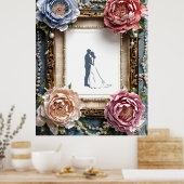 Elegante Hochzeitsstimmung in Rahmen Poster (Küche)