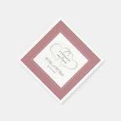 Elegante Hochzeitsstimmung in rosa Rose zu haben u Serviette (Ecke)