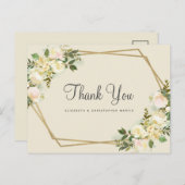 Elegante Hochzeitsstimmung in Rose Postkarte (Vorne/Hinten)