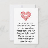 Elegante Hochzeitsstimmung mit Verziertem Goldenen Einladung (Rückseite)