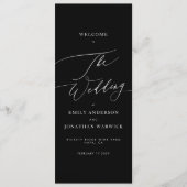 Elegante Hochzeitsstimmung Programm (Vorderseite)