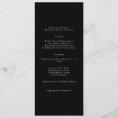 Elegante Hochzeitsstimmung Programm (Rückseite)