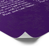 Elegante Hochzeitsstimmung Royal Crown Lila Poster (Ecke)