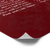 Elegante Hochzeitsstimmung Royal Crown Red Poster (Ecke)