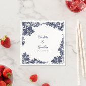 Elegante Hochzeitsstimmung Verlobung Braut & Groom Serviette (Beispiel)