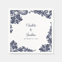 Elegante Hochzeitsstimmung Verlobung Braut & Groom Serviette