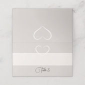 Elegante Hochzeitsszene Silhouette Platzkarte (Außenseite Aufgefaltet)
