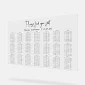 Elegante Hochzeitstabelle 21 Tafelacrylat Acrylschild (Winkel)