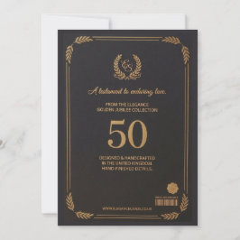 Elegante Hochzeitstagskarte zum 50. Jubiläum Einladung
