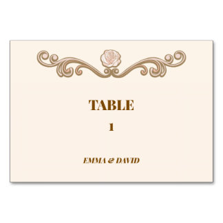 Elegante Hochzeitstisch-Nummernkarte Tischnummer