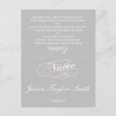 Elegante Hochzeitstisch-Platzkarten | Farbe Postkarte (Vorderseite)