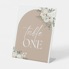 Elegante Hochzeitstischnummern Sockelschild