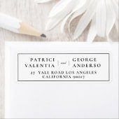 elegante Hochzeitsumschlag-Rücksendeadressen-Aufkl (Insitu)