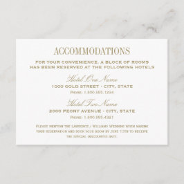 Elegante Hochzeitsunterkünfte für Elfenbein Begleitkarte
