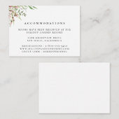 Elegante Hochzeitsunterkünfte für Wildblumen Begleitkarte (Vorne/Hinten)