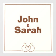 Elegante Hochzeitswand oder Bodenaufkleber