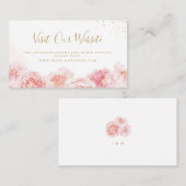 Elegante Hochzeitswebsite Blütenblütenblüte Beilag Platzkarte (Vorne/Hinten)