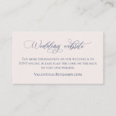 Elegante Hochzeitswebsite QR-Code Begleitkarte (Vorderseite)