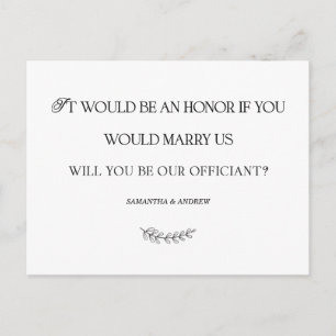 Elegante Hochzeitszeremonie - Personalisierte Kart Postkarte