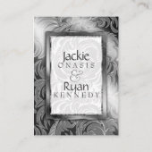 Elegante Hochzeitungs-Reaktionskarten Bläserleder Begleitkarte (Rückseite)