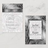 Elegante Hochzeitungs-Reaktionskarten Bläserleder  Begleitkarte (Vorne/Hinten)