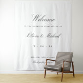 Elegante Hochzeitungs-Willkommens-Tapisserie Wandteppich (Beispiel)