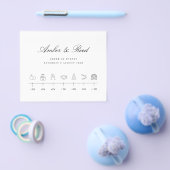 Elegante Hochzeitzeitplan Flyer (Einzeln)