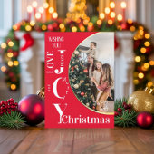 Elegante Holiday Foto Card mit modernem Script Gol Karte