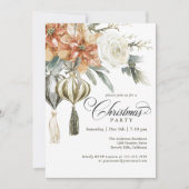 Elegante Holiday Ornaments Weihnachten Party Einladung (Vorderseite)