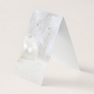 Elegante Holiday Tented Earring Display Cards Visitenkarten