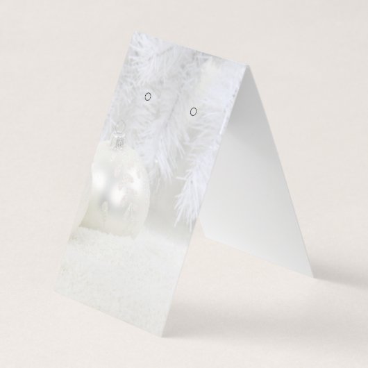Elegante Holiday Tented Earring Display Cards Visitenkarten (Vorderseite)