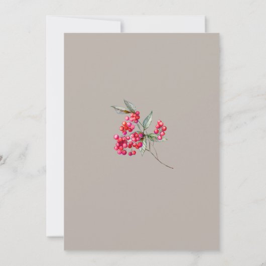 Elegante Holly and Berry Corporate Holiday Party Einladung (Rückseite)