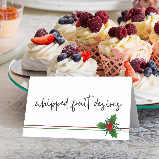 Elegante Holly Faltenfood, Drinks oder Platzkarten