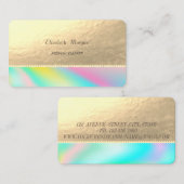 Elegante holografische Imitate Gold,Perlen Visitenkarte (Vorne/Hinten)