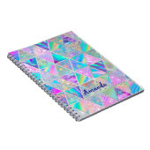 Elegante holografische trendige Imitate silbergeom Notizblock (Rechte Seite)