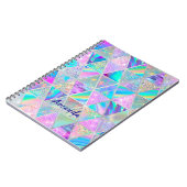 Elegante holografische trendige Imitate silbergeom Notizblock (Linke Seite)