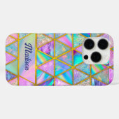 Elegante holografische trendy Imitate goldene geom Case-Mate iPhone Hülle (Rückseite (Horizontal))