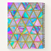 Elegante holografische trendy Imitate goldene geom Notizblock (Rückseite)