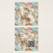 Elegante Holographic and Pearl Foil Business Card (Vorne & Hinten)