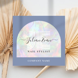 Elegante Holographic Arch Square Business Card Quadratische Visitenkarte