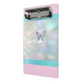 Elegante Holographic Butterfly Mini Clipboard Mini Klemmbrett (Gewinkelt2)