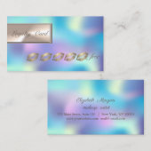 Elegante Holographic,Glitzer Lips Loyalty Card Treuekarte (Vorne/Hinten)