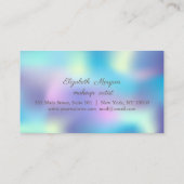 Elegante Holographic,Glitzer Lips Loyalty Card Treuekarte (Rückseite)