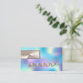 Elegante Holographic,Glitzer Lips Loyalty Card Treuekarte (Stehend Vorderseite)