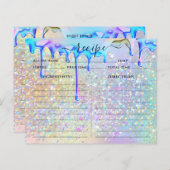 Elegante Holographic Gold Glitzer Tropfen Rezept C (Vorne/Hinten)