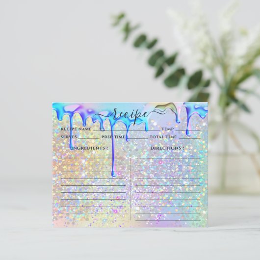 Elegante Holographic Gold Glitzer Tropfen Rezept C (Stehend Vorderseite)