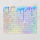 Elegante Holographic Gold Glitzer Tropfen Rezept C (Rückseite)