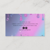 Elegante Holographic Lashes Beauty Salon Card Visitenkarte (Rückseite)