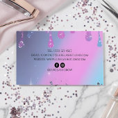 Elegante Holographic Lashes Beauty Salon Card Visitenkarte