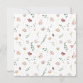 Elegante Holy Baptism Blush Pink Wasserfarbe Blume Einladung (Rückseite)